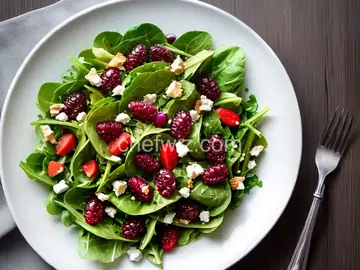 Arugula and Romaine Salad with Red Grapes