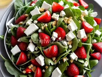 Arugula and Strawberry Salad with Feta Cheese