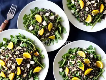 Arugula and Wild Rice Salad with Zippy Lemon Dressing