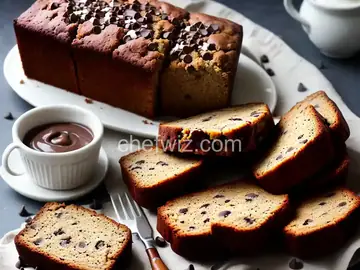 Ashley's Banana Bread with Chocolate Chip Sauce