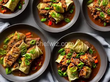 Asian Cabbage Rolls with Spicy Pork Recipe | Cook the Book