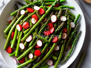 Asparagus, Snow Pea, and Radish Salad