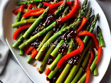 Asparagus and Red Pepper with Balsamic Vinegar