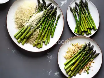 Asparagus with Sliced Almonds and Parmesan Cheese