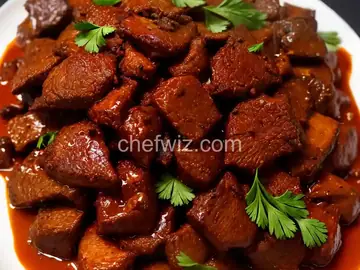 Asun (spicy roasted goat meat)