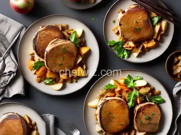 Autumn Apple Onion Pork Chops