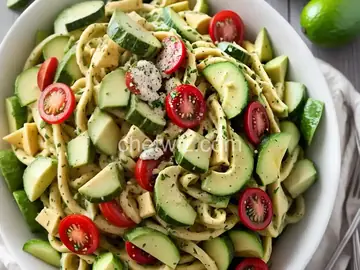 Avocado Cucumber Pasta Salad