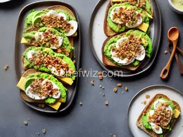 Avocado Toast with Crumbled Crispy Pancetta