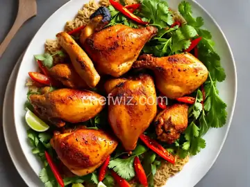 Ayam Penyet Pedas (Indonesian Spicy Penyet Chicken)