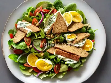 B.L.T. Salad with Basil Mayo Dressing
