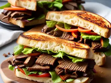 BBQ Brisket Sandwich with Caraway Coleslaw