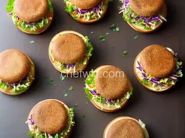 BBQ Chicken Burgers with Slaw