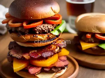 BBQ Western Bacon Beer Can Burger