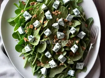 Baby Greens with a Warm Gorgonzola Dressing