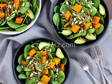 Baby Spinach, Avocado, and Pumpkin Seed Salad