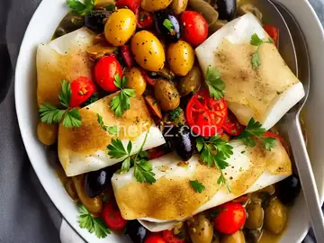 Bacalhau Portuguese ao Forno (Salt Cod with Tomatoes and Olives)