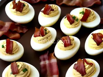 Bacon Balsamic Deviled Eggs