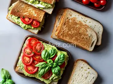 Bacon, Basil Pesto, and Tomato Sandwich