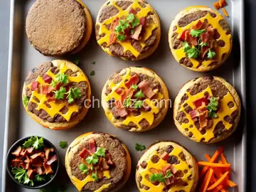 Bacon-Cheddar Bison Burgers