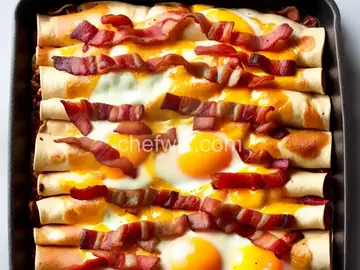 Bacon, Egg, and Cheese Enchiladas