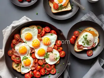 Bacon, Egg, and Tomato Toast