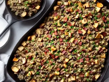 Bacon, Mushroom, and Oyster Stuffing