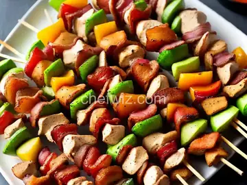 Bacon Ranch Chicken Skewers