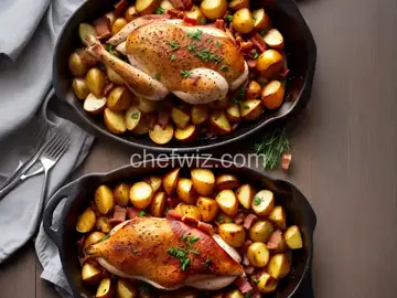 Bacon-Roasted Chicken with Potatoes