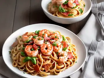 Bacon Shrimp Pasta
