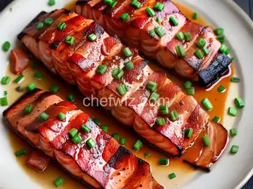 Bacon-Wrapped Bourbon-Marinated Salmon