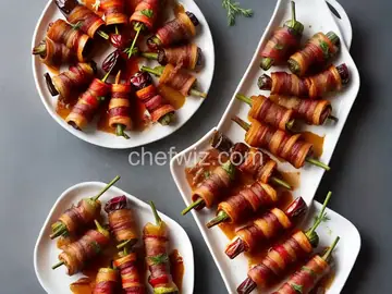 Bacon Wrapped Dates Stuffed with Manchego