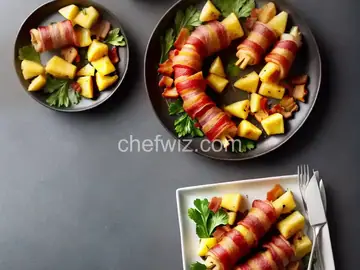 Bacon Wrapped Pineapple and Water Chestnuts