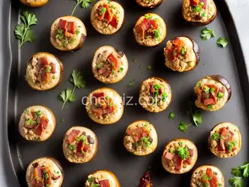 Bacon Wrapped Stuffed Mushrooms