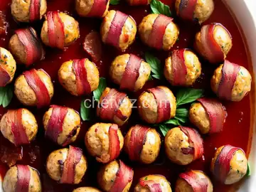 Bacon-Wrapped Turkey Meatballs