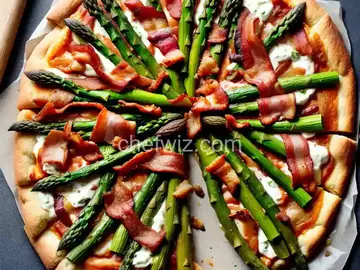 Bacon and Asparagus Pizza