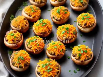 Bacon and Cheddar Stuffed Mushrooms
