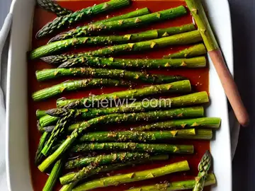 Baked Asparagus with Balsamic Butter Sauce