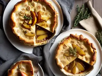 Baked Brie with Caramelized Pears, Shallots and Thyme