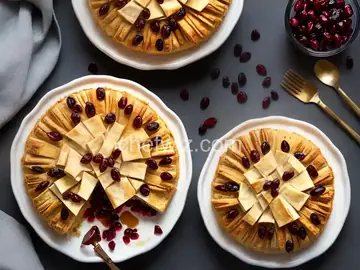 Baked Brie with Honey, Pecans, and Cranberries