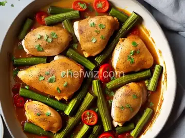 Baked Chicken and Okra