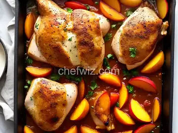 Baked Chicken with Peaches