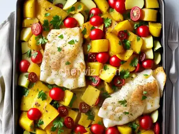 Baked Cod and Summer Squash in Foil Packets Recipe