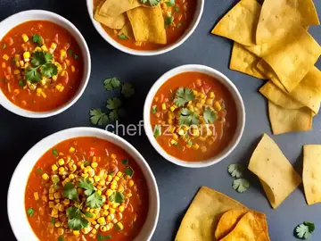 Baked Corn Tortilla Strips for Mexican Soups