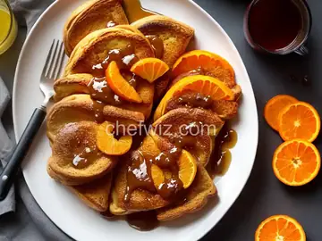 Baked Croissant French Toast With Orange Syrup