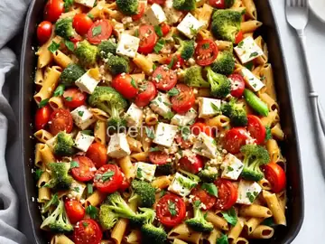 Baked Feta Pasta with Vegetables