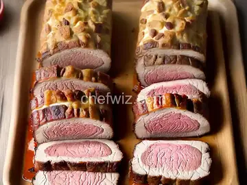 Baked Flank Steak Roulade Stuffed with Bacon and Cheese