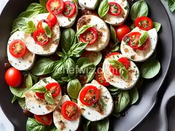 Baked Goat Cheese Caprese Salad