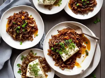 Baked Goat Cheese With Caramelized Onions