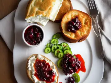 Baked Goat Cheese with Jalapeño Cherry Jam