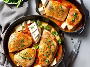 Baked Italian Chicken Breast with Brie